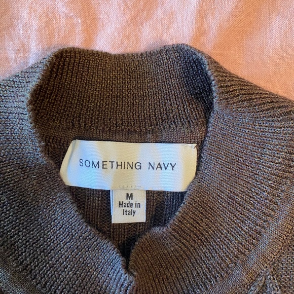 Something Navy Merino Wool Cropped Sara Sweater | Medium - Picture 7 of 11